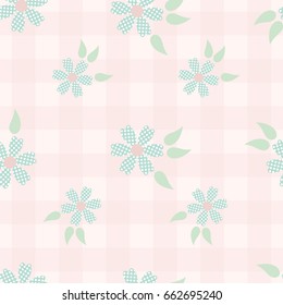 Shabby chic floral pattern. Seamless vector background in shabby chic style for web design