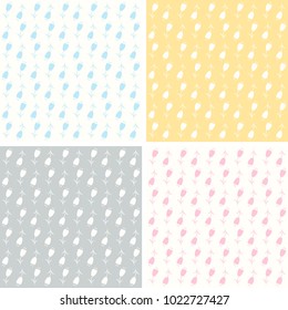 Shabby Chic floral Patterns and backgrounds. Vector.