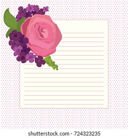 shabby chic flower note book