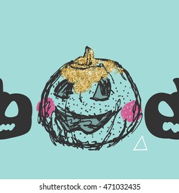 shabby chic halloween pumpkin