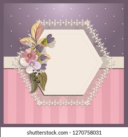Shabby Chic invitation card