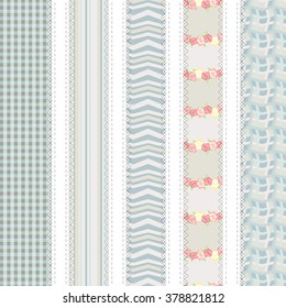 shabby chic. provence style. 5 backgrounds. beige and blue color
