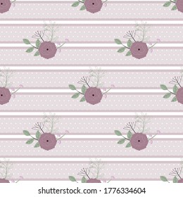 Shabby Chic purple elegance and cute flower seamless pattern. Can use for print, template, fabric, presentation, textile, banner, poster, wallpaper, digital paper