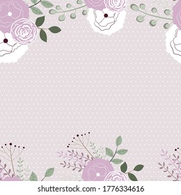 Shabby Chic purple elegance and cute flower seamless pattern. Can use for print, template, fabric, presentation, textile, banner, poster, wallpaper, digital paper