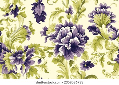 shabby chic roses and flowers repeating background for web and print
