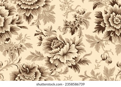 shabby chic roses and flowers repeating background for web and print