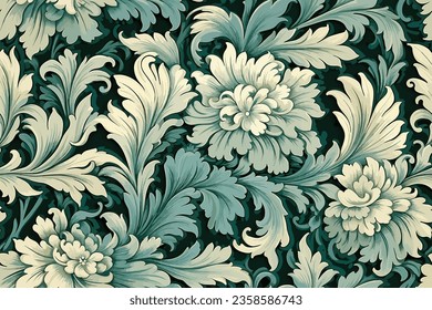shabby chic roses and flowers repeating background for web and print