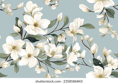 shabby chic roses and flowers repeating background for web and print