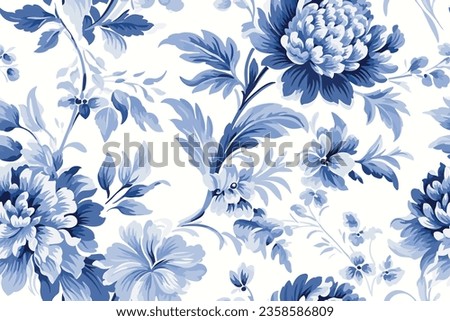 shabby chic roses and flowers repeating background for web and print