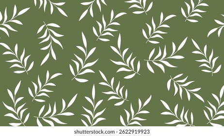 Shabby estilo chique deixa fundo padrão. azeitonas cor verde. Para papel de parede, impressão, embalagem, têxteis e outros fins. Estilo vintage e cottage