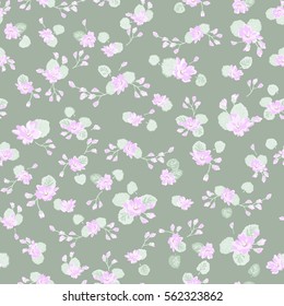 Shabby chic trendy pattern in small-scale flower. Millefleurs. Liberty style. Floral seamless background for textile, fabric, covers, manufacturing, wallpapers, print, gift wrap and scrapbooking.