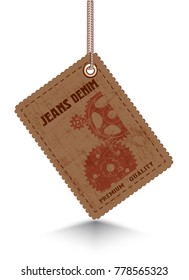 Shabby label for jean clothes.