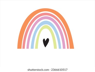 Shabby rainbow design for a unique children's room.