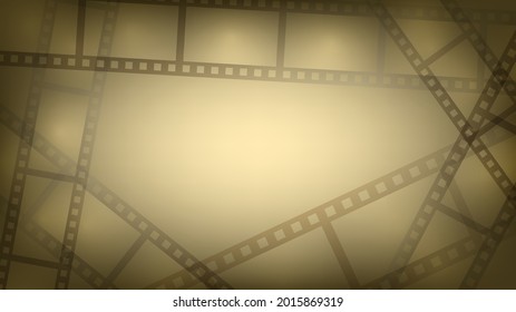 Shabby Sepia Background With Film Around The Edges