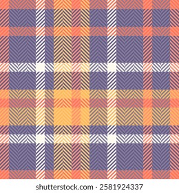 Shabby vector texture plaid, romantic check pattern fabric. Dogtooth textile seamless tartan background in pastel and indigo colors palette.