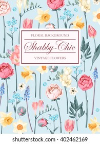 Shabby-chic vector background