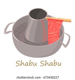 Shabu shabu icon. Cartoon illustration of shabu shabu vector icon for web isolated on white background