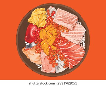 Shabu shabu Japanese Food Cartoon Style Design Isolated Vector Illustration