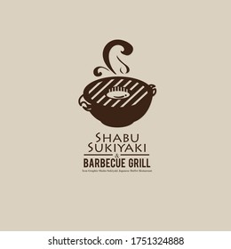 shabu sukiyaki and grill sign symbol logo icon food restaurant
