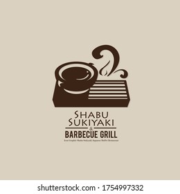shabu sukiyaki and grill sign symbol logo icon food restaurant