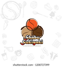 shabu sukiyaki logo icon graphic japanese buffet restaurant