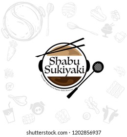 shabu sukiyaki logo icon graphic japanese buffet restaurant