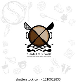 shabu sukiyaki logo icon graphic japanese buffet restaurant
