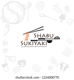 shabu sukiyaki logo icon graphic japanese buffet restaurant
