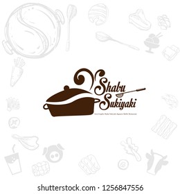 shabu sukiyaki logo icon graphic japanese buffet restaurant