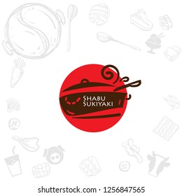 shabu sukiyaki logo icon graphic japanese buffet restaurant