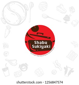 shabu sukiyaki logo icon graphic japanese buffet restaurant