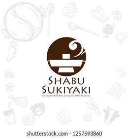 shabu sukiyaki logo icon graphic japanese buffet restaurant