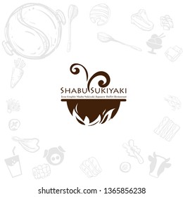 shabu sukiyaki logo icon graphic japanese buffet restaurant