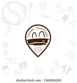 shabu sukiyaki logo icon graphic japanese buffet restaurant