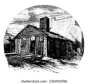 Shack ist das älteste Haus in St. Louis Missouri, es wurde 1874 erbaut und wurde 1874 in der Vintage-Linie gezogen.