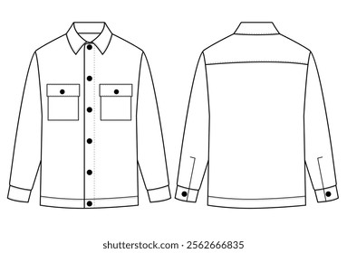 shacket jacket man fashion vector illustration design