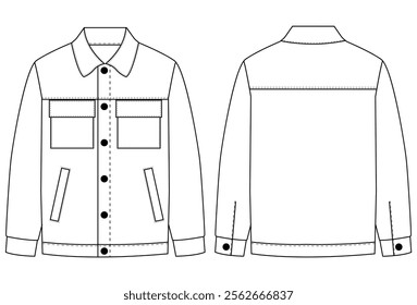 shacket jacket man fashion vector illustration design