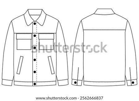shacket jacket man fashion vector illustration design