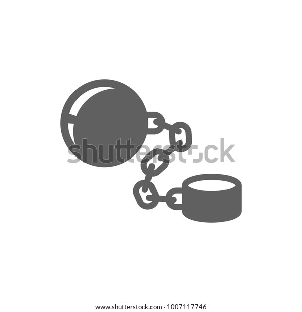 Shackle with chain icon\
vector