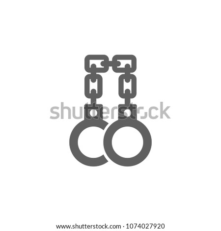 Shackle icon in trendy flat style isolated on white background. Symbol for your web site design, logo, app, UI. Vector illustration, EPS
