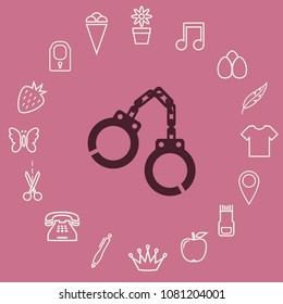 Shackle icon, vector design element