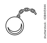 shackle slave isolated icon design 
