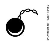 shackle slave isolated icon design 