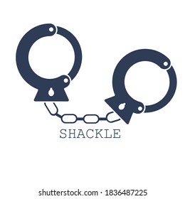 Icono de manos hackeadas sobre fondo blanco. Ilustración vectorial en diseño plano. 