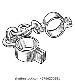 shackles leg iron vector