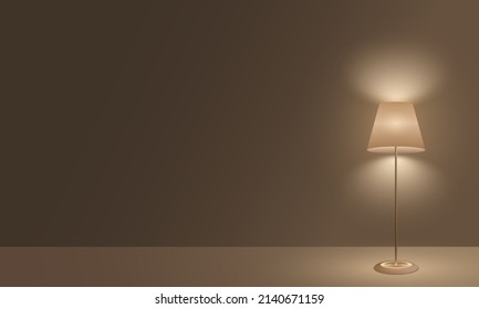 Shade Floor Lamp vestor illustrator for decoration design interior at bed room, living room, hotel