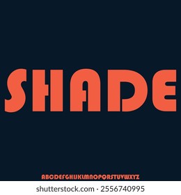 shade, a font combination between vintage and modern Japanese type style alphabet