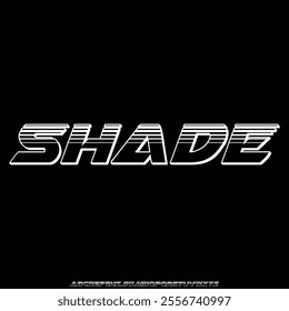 shade, a font combination between vintage and modern Japanese type style alphabet