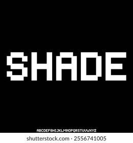 shade, a font combination between vintage and modern Japanese type style alphabet