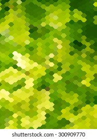Shade of green hexagon pattern